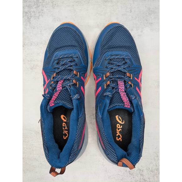 Asics Gel-Venture 8 Womens Trail Running Shoes - Size 9.5 Blue Papaya 1012A706 - Picture 6 of 8